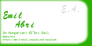 emil abri business card